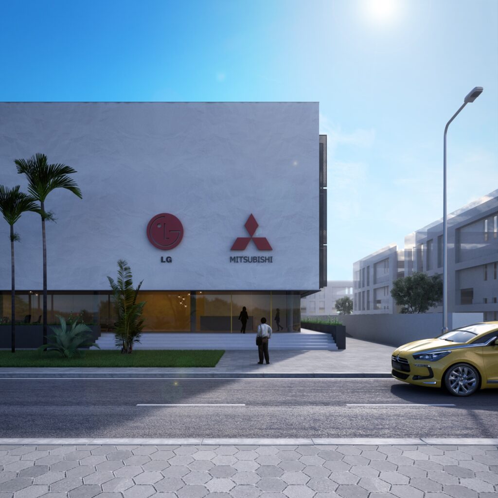 LG — projet d'aménagement d'espaces par IDENTITY+PARTNERS, vue 1