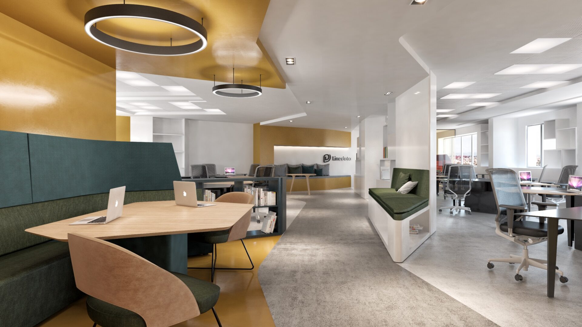 LINEDATA — projet d'aménagement d'espaces par IDENTITY+PARTNERS, vue 1